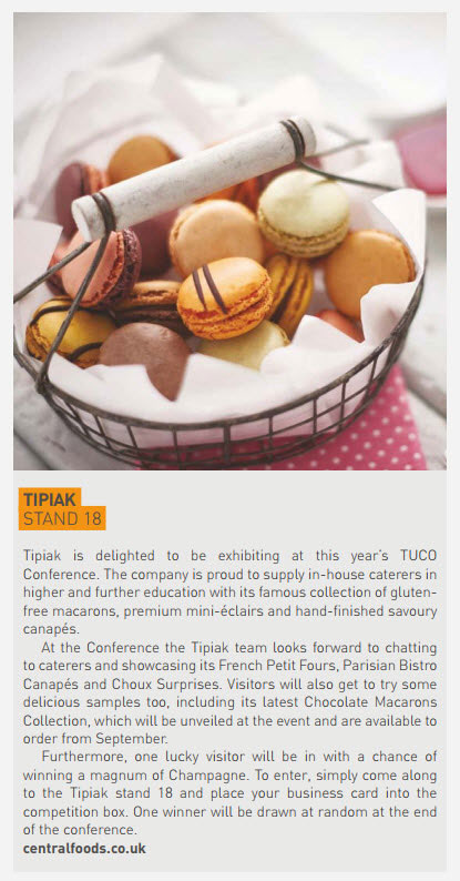Canapes Catering - Tipiak Foodservice - Canapes, Macarons, Sweet Patisserie