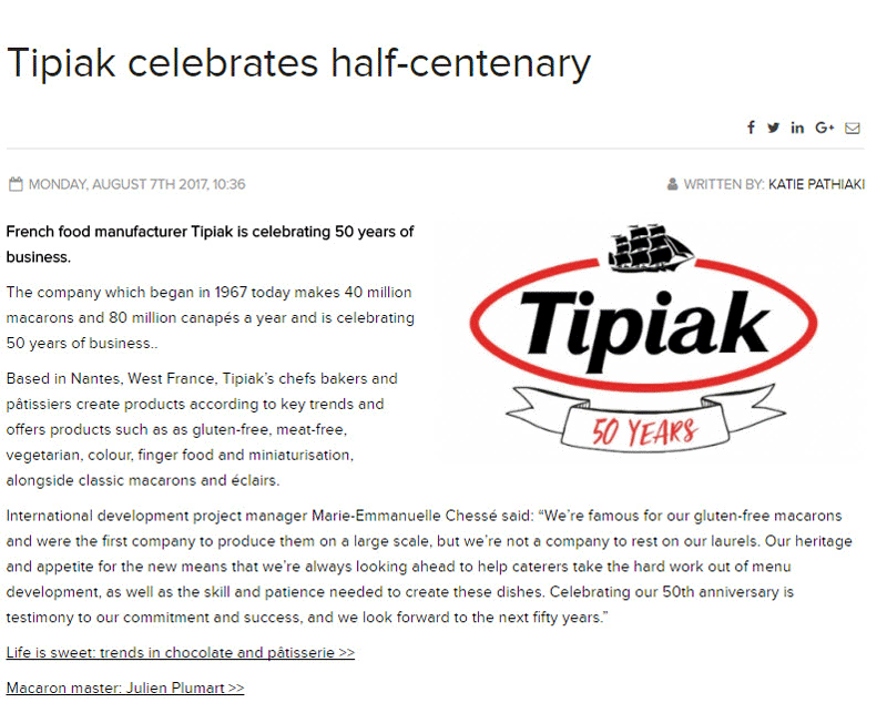 Trade Supplier Canapes - Tipiak Foodservice